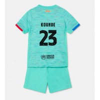 Barcelona Jules Kounde #23 3rd trikot Kinder 2023-24 Kurzarm (+ Kurze Hosen)